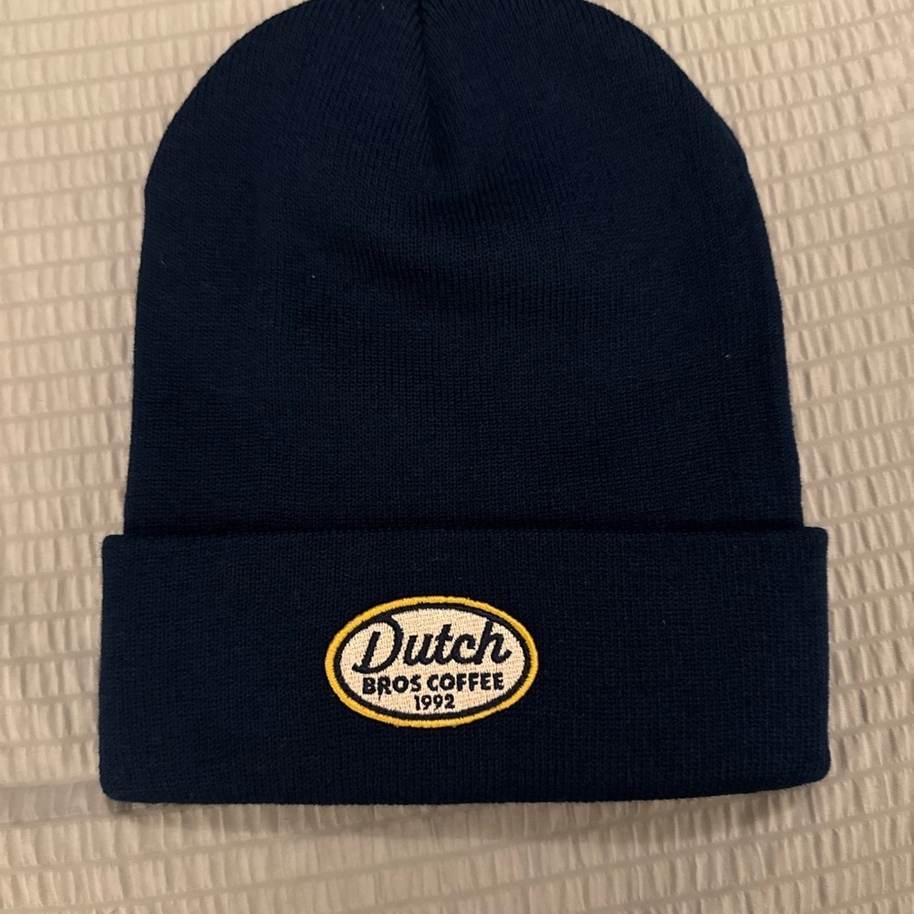 Dutch Bros Blue and Yellow Knit Hat